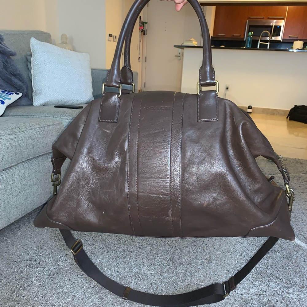 Coach Weekender Bag (brown leather)